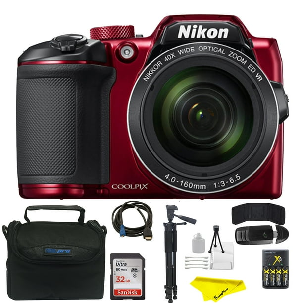 Nikon COOLPIX B500 16MP 40x Optical Zoom Digital Camera 32GB Bundle includes Camera Bag+ 32GB