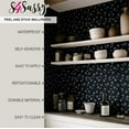 thumbnail image 4 of S4sassy Removable Nature-inspired Waterproof Wall Wrap, Wallcover, Meadow Blossom Print Contact Paper for Walls, Cabinets, and Dresser, Self Adhesive Vinyl Wallpaper Roll- Gray (25"x240" inch), 4 of 9