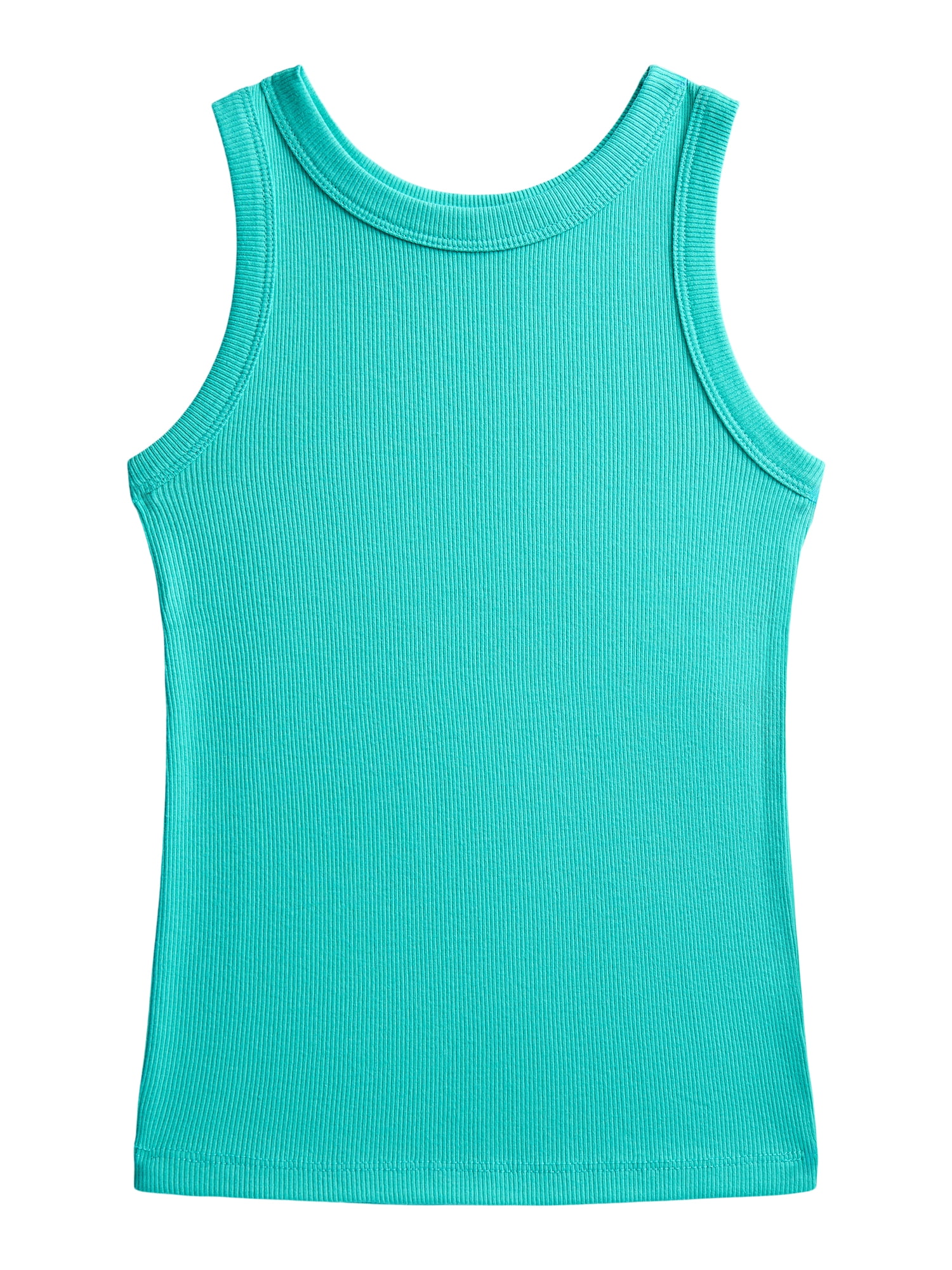 Wonder Nation Girls Ribbed Tank Tops, 6-Pack, Sizes 4-18 & Plus