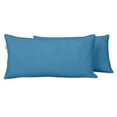 thumbnail image 1 of VargottamIndoor/OutdoorPolyester FabricLumbarPillowCover,All-Weather Waterproof Rectangular Cushion Case for Patio Furniture,12" x 20"Set of 2-Medium Blue, 1 of 7