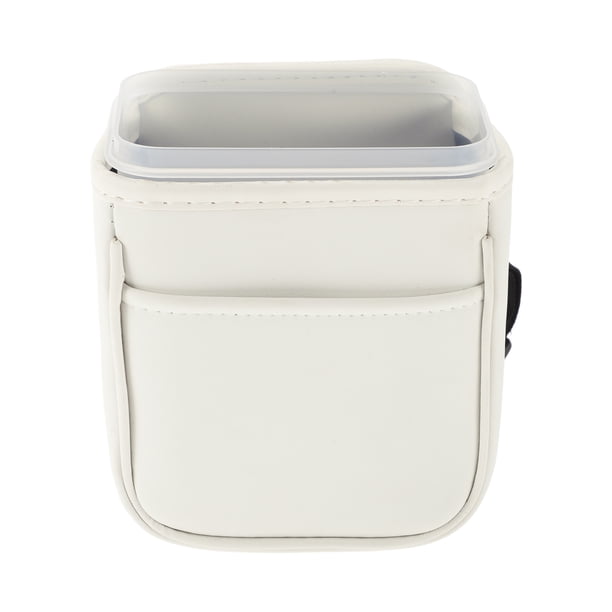 Bote de basura para automóvil Unique Bargains, portátil y colgante, trasero de los asientos, blanco, 1 Pcs