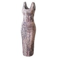 thumbnail image 2 of Doublju Women's Sleeveless Bodycon High Split Tank Midi Dress Shirring Details Dress, 2 of 4