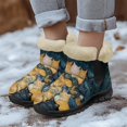 thumbnail image 3 of Whosucclay Flannel Womens and Girl Snow Boots Ankle Booties Waterproof Winter Boots Slip on Fashion Boots No Slip Boots, 3 of 6