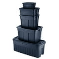 thumbnail image 4 of Rubbermaid 18 Gallon Stackable Storage Container, Indigo Metallic (12 Pack), 4 of 8