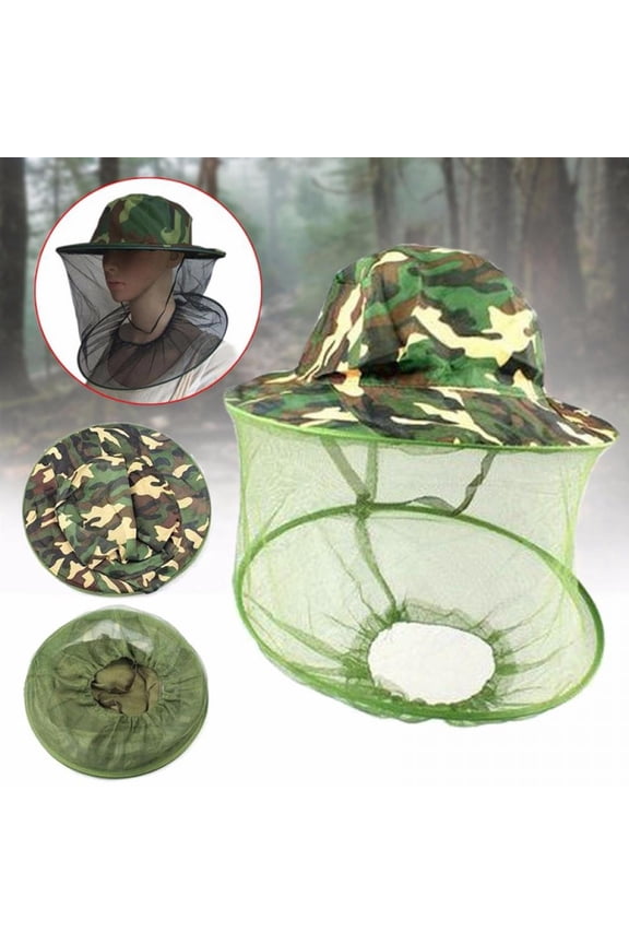 Mosquito Head Net Hat Wide Brim Anti Insect Bee Fly Protective Mesh Cover Face Mask Bucket Hats for Beekeeping Beekeeper