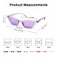 thumbnail image 4 of Gafas de Sol FEISEDY Pequeñas Ojo de Gato Vintage Cuadradas para Mujer B2291, 4 of 7