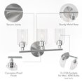 thumbnail image 3 of 3 Light Wall Sconce Dimmable Vanity Light Fixture for Max 60W E26 Bulbs Nickel, 3 of 8