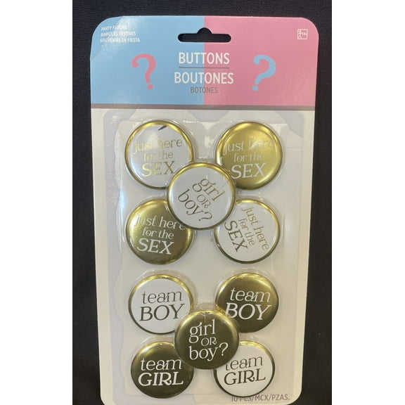 Gender Reveal Party Favor Buttons