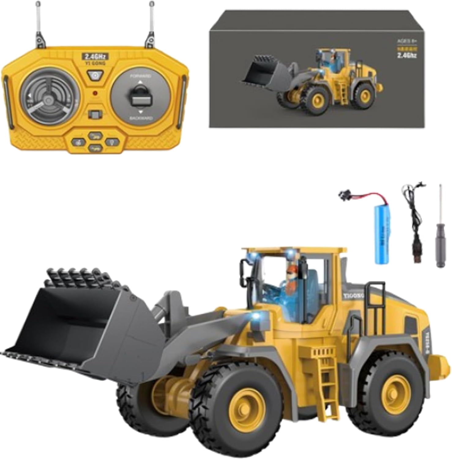 BIG MACHINE リモコンカー Excavator, Electric Rc Remote Control Construction Tractor Big
