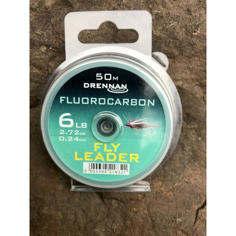 Drennan Fluorocarbon Fly/Leader Fishing Line 50m Spool 8 sizes (6lbs.)
