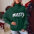 thumbnail image 1 of DPTALR Fall And Winter Christmas High Neck Sweater Loose Sleeves Over Knitted Top Female, 1 of 5