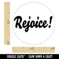 thumbnail image 2 of Rejoice Christian Fun Text Self-Inking Rubber Stamp Ink Stamper - Black Ink - Mini 1/2 Inch, 2 of 7