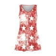 thumbnail image 5 of WEANT 4th of July V Neck Dress Generic Usa Flag Women Patriotic Dress Red S, 5 of 9