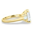 thumbnail image 2 of ESTE ORIGIN 2.00Ct Emerald Cut Lab-Grown Diamond Trilogy Engagement Ring – Tapered Baguette Sides in 14K Yellow Gold for Women US 7.5, 2 of 7
