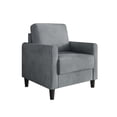 thumbnail image 4 of Home Design Goliad Velvet Armchair with Pocket Spring, Soft Cushions, Clean Lines Design, Gray, 4 of 8