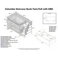 Columbia Staircase Bunk Bed Full over Full in Multiple Colors and