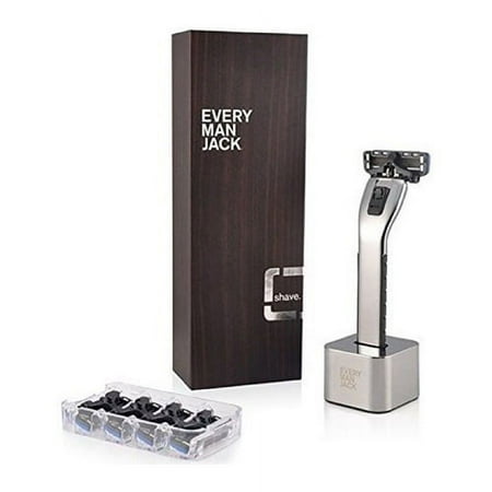 Every Man Jack Chrome Razor with 4 Cartridges, 1 Ea