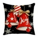 thumbnail image 2 of Christmas Pillow Cover Snowflake Letter Bow Throw Pillow Cover Home Pillowcase Size 17.7 X17.7 Inches, 2 of 6