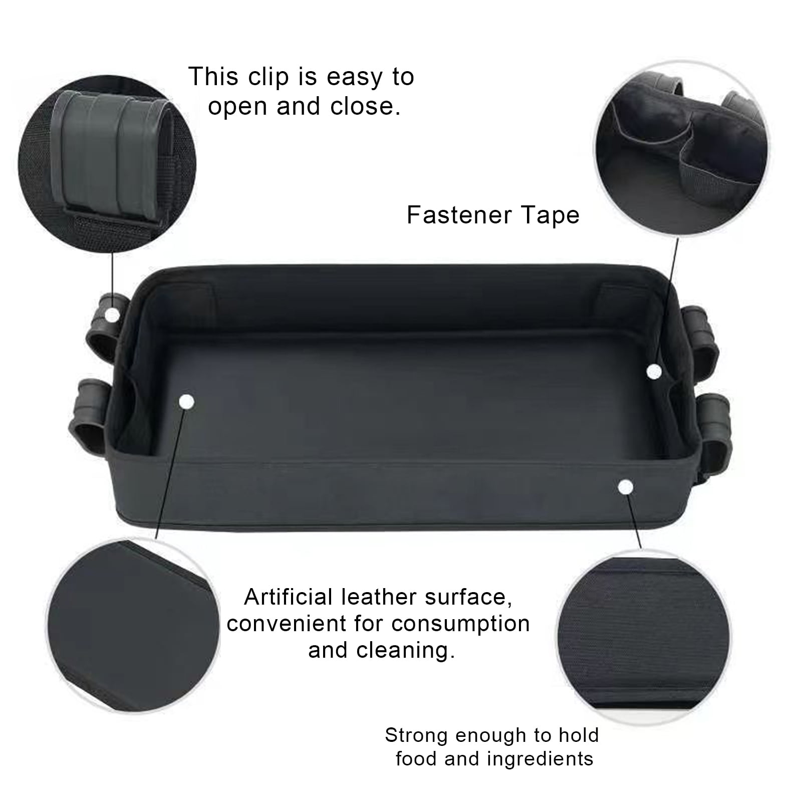 sunsanly Stroller Snack Tray with Fastener Tapes Waterproof Easy to Clean Universal Compatibility Food Tray with Insulated Cup Holder for Wonderfold Wagon
