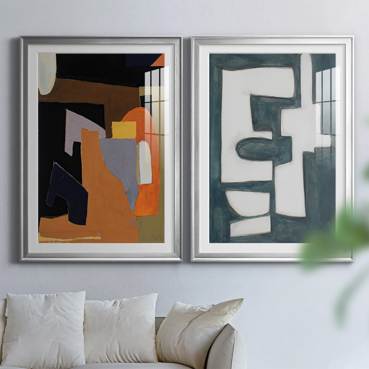 Wexford Home The Olive Press Rooom Premium Framed Print, 18.5" x 24.5" - Ready to Hang, Silver (Set of 2)
