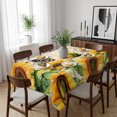 thumbnail image 6 of Sunflower Farmhouse Table Cloth Waterproof Tablecloths, Spring Summer Vintage Floral Bee Tablecloth Dining Table Cover for Kitchen Party Tabletop Outdoor, Rectangle Tablecloth 52x70 Inch, 6 of 9
