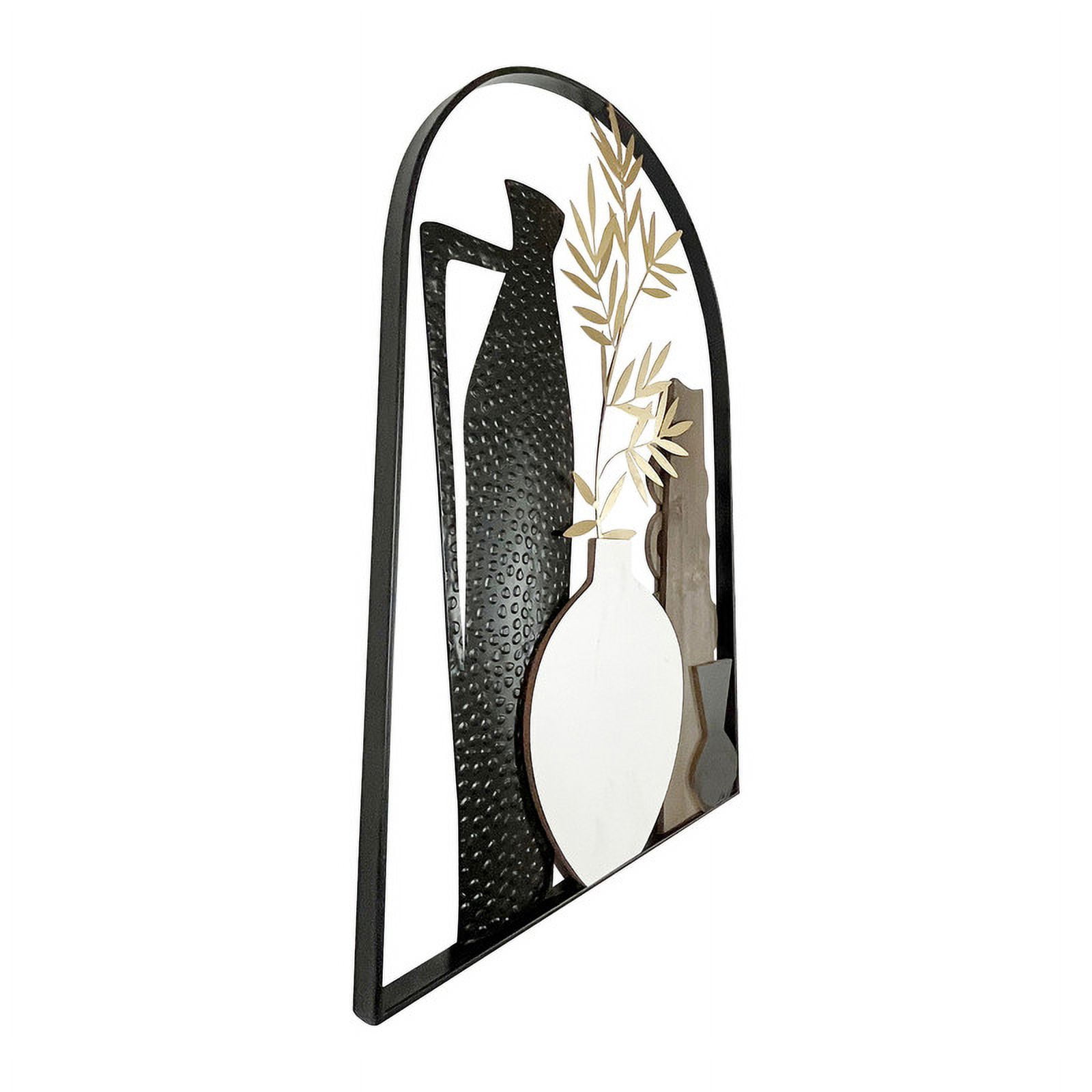 Mirella Farmhouse Arched Vase Frame Metal Wall Art
