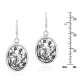 thumbnail image 5 of Elegant Floral Garden Oval Shaped .925 Sterling Silver Dangle Earrings for Female Adult, 5 of 5