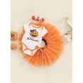 thumbnail image 2 of Inevnen 3pcs Newborn Baby Girls Princess Romper Outfit My 1st Halloween Tutu Skirt with Headwear, 2 of 7