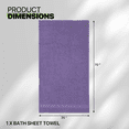 thumbnail image 3 of Magshion Premium Cotton Oversized Bath Sheet Towel, 35x70 Extra Large Bath Towel for Bathroom, Super Soft & High Absorbent, Light Purple, 3 of 12