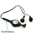 thumbnail image 5 of Retractable Headset Hands-free w Mic Dual Earbuds Earphones Wired Headphones 3.5mm [Black] LPV for Samsung Galaxy Note8, 5 of 6