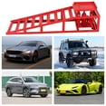 thumbnail image 7 of DSstyles Vehicle Ramps Heavy-Duty Hydraulic 5T Steel Car Ramps 10,000lb Max Load - Red 2 Pack, 7 of 7