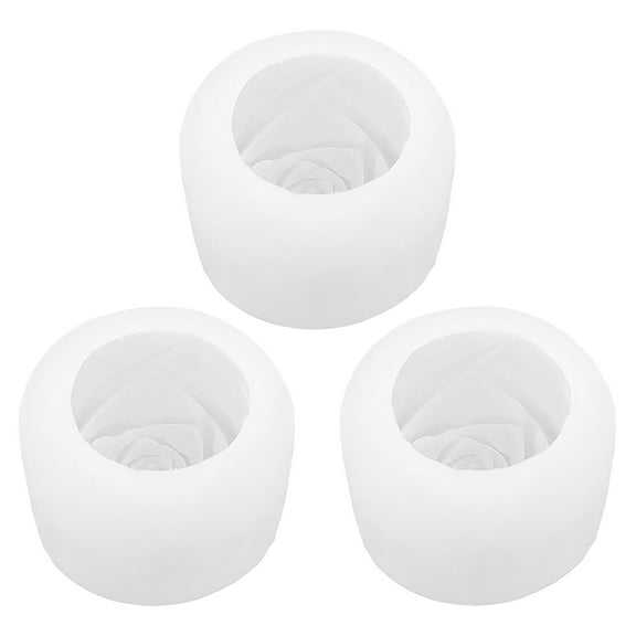 XKHZJL 3Pcs Rose Flowers Shape Silicone Molds, Rose Silicone Mold, Non-Stick 3d Baking Pan Rose Molds for Chocolate Dessert Cheesecake Jelly Fondant Candy Cupcake Soap