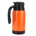 thumbnail image 4 of Orange Car Electric Kettle Temperature Display Car Boiling Cup Travel Pot Heating Cup DC 12V, 4 of 8