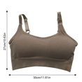 thumbnail image 4 of Sonducket Sujetador deportivo sin costuras para mujer, Top deportivo Push Up para fitness, Sujetador deportivo con relleno en la espalda en U, Sujetador de Ropa interior Caqui Sonducket AP000316-05, 4 of 6