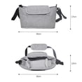 thumbnail image 4 of (Gray)Stroller Hanging Bag Large Capacity Baby Storage Bag, 4 of 4