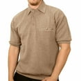 thumbnail image 5 of Palmland Big and Tall French Terry Short Sleeve Banded Bottom Polo Shirt, 5 of 5