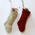 thumbnail image 3 of Injueey Calcetines de decoración de chimenea para Navidad, media de punto, bolsa colgante para dulces, Hotel y hogar Kits de decoración para fiestas, 3 of 6