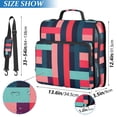 thumbnail image 2 of FORMRS Zipper Binder with Shoulder Strap 2-inch Ring 500 Sheet Capacity File Bag, Navy Blue Stripes, 2 of 5