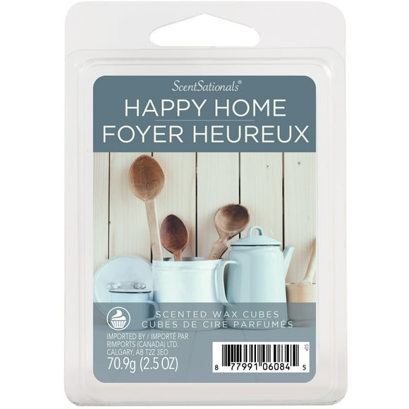 Cubes de cire parfumée ScentSationals - Foyer heureux 2,5 fois (70,9 g)