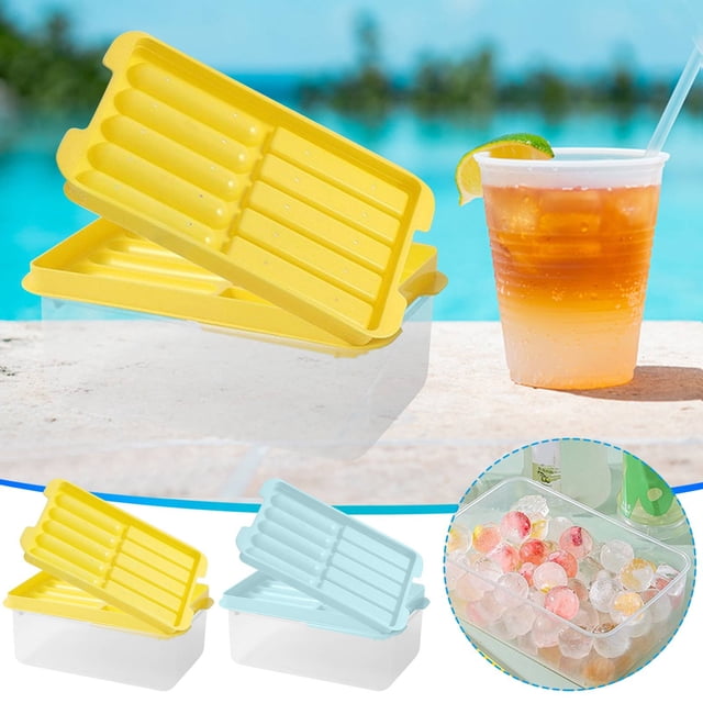Premium Silicone Ice Making Mould, High Capacity Ice Storage Box With Integrated Ice Shovel, for Kitchen Beverage Preparation, Blue