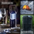 thumbnail image 4 of SAYFUT 1pc-4pcs 30 LED Camping Lantern Flashlights and Led camping light for tent, Gear for Hiking, Power Outage, Fishing, Storm Black, 4 of 5