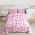 thumbnail image 3 of Homewish Retro Bow Tie Bedding Comforter Set,Kawaii Bowknot Twin Comforter Sets,Dreamy Pink Bow Bedding Set For Girl,Luxury Bedroom Decor Reversible,2pcs, 3 of 9