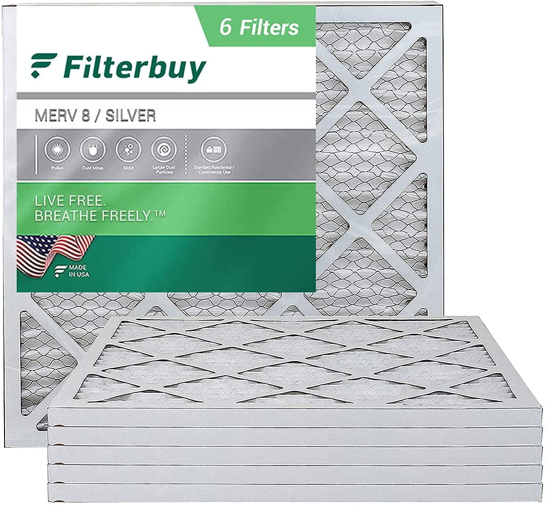 18x20x2 Dust and Pollen Merv 8 Replacement AC Furnace Air Filter 6 Pack 
