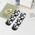 thumbnail image 5 of Uemuo Lilies Flowers Printed Crew Socks, Moisture-Wicking Socks, Athletic Socks for Men Breathable Cushion Socks Casual Sport Socks for Running Traveling, 5 of 6
