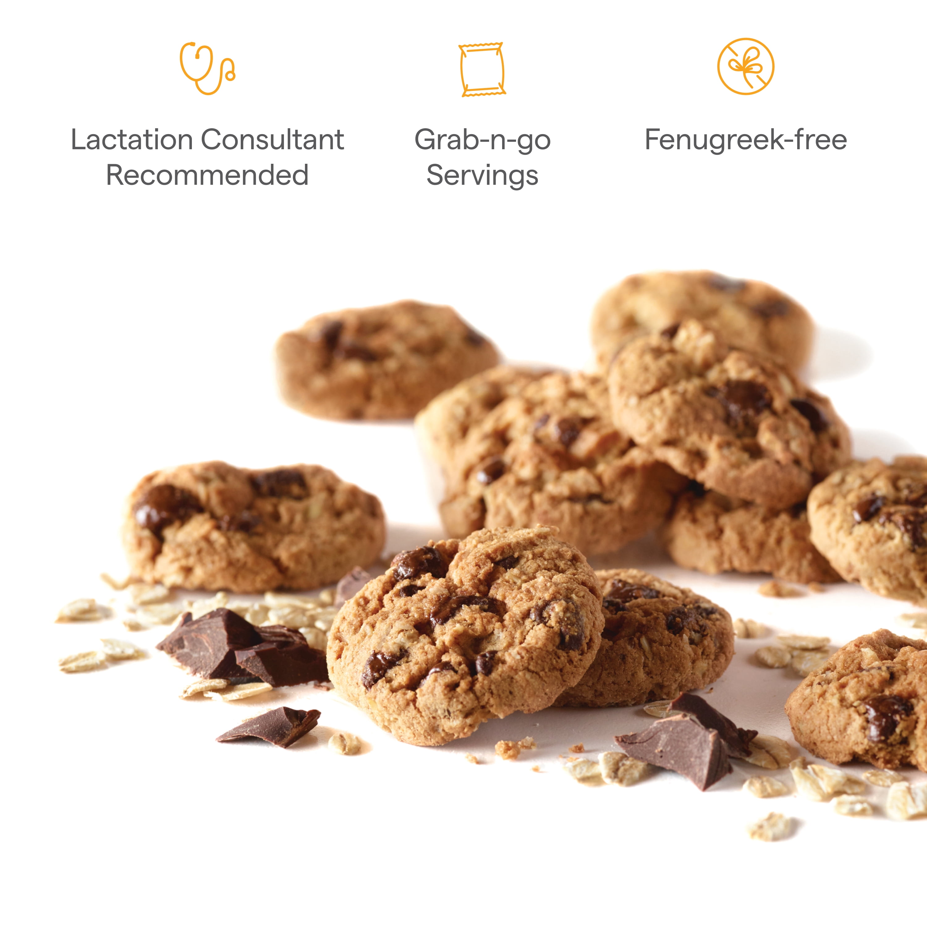 Munchkin Oatmeal Chocolate Chip Lactation Cookie Bites, Baked, 8 Count