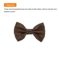 thumbnail image 4 of 100pcs Dark Brown Bow Ties 1.5" x 1" Mini Bowknot for Crafting Little Satin Bows Bulk DIY Sewing Scrapbooking, 4 of 5
