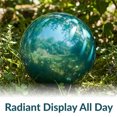 thumbnail image 2 of Sunnydaze Mirrored 10" Aqua Stainless Steel Outdoor Gazing Ball 2pk, 2 of 9