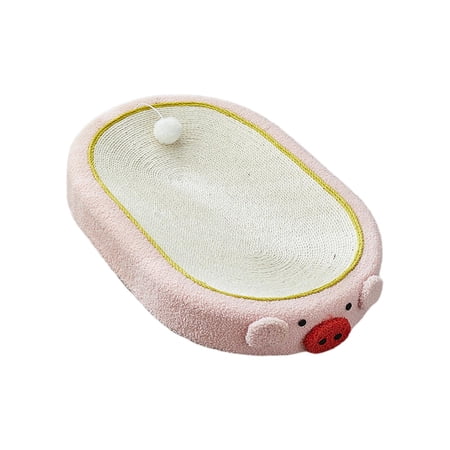 Cat Cardboard Bed Durable Cat Scratcher Pad for Lounge Grind Claws Furniture Pink
