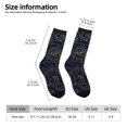 thumbnail image 2 of Honeii Copper-Gold Gloss Outline Rose Print Adult Socks,Crew Socks,Casual Calf Socks,Daily Wear Socks for Men & Women, Perfect for Sports, Casual and Everyday Use, 2 of 6