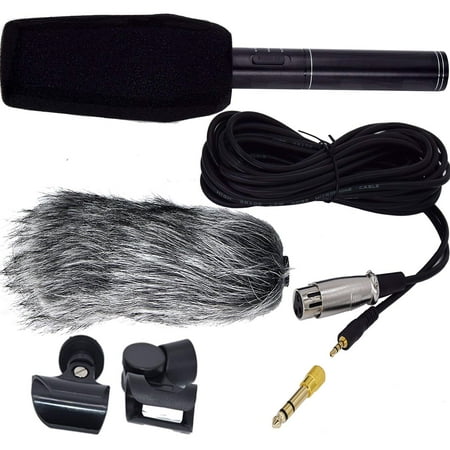 Interview Microphone HD Shotgun Recording Professional Condenser Microphone Stereo Video Camero Mic Recorder (Best Shotgun Mic For Interviews)